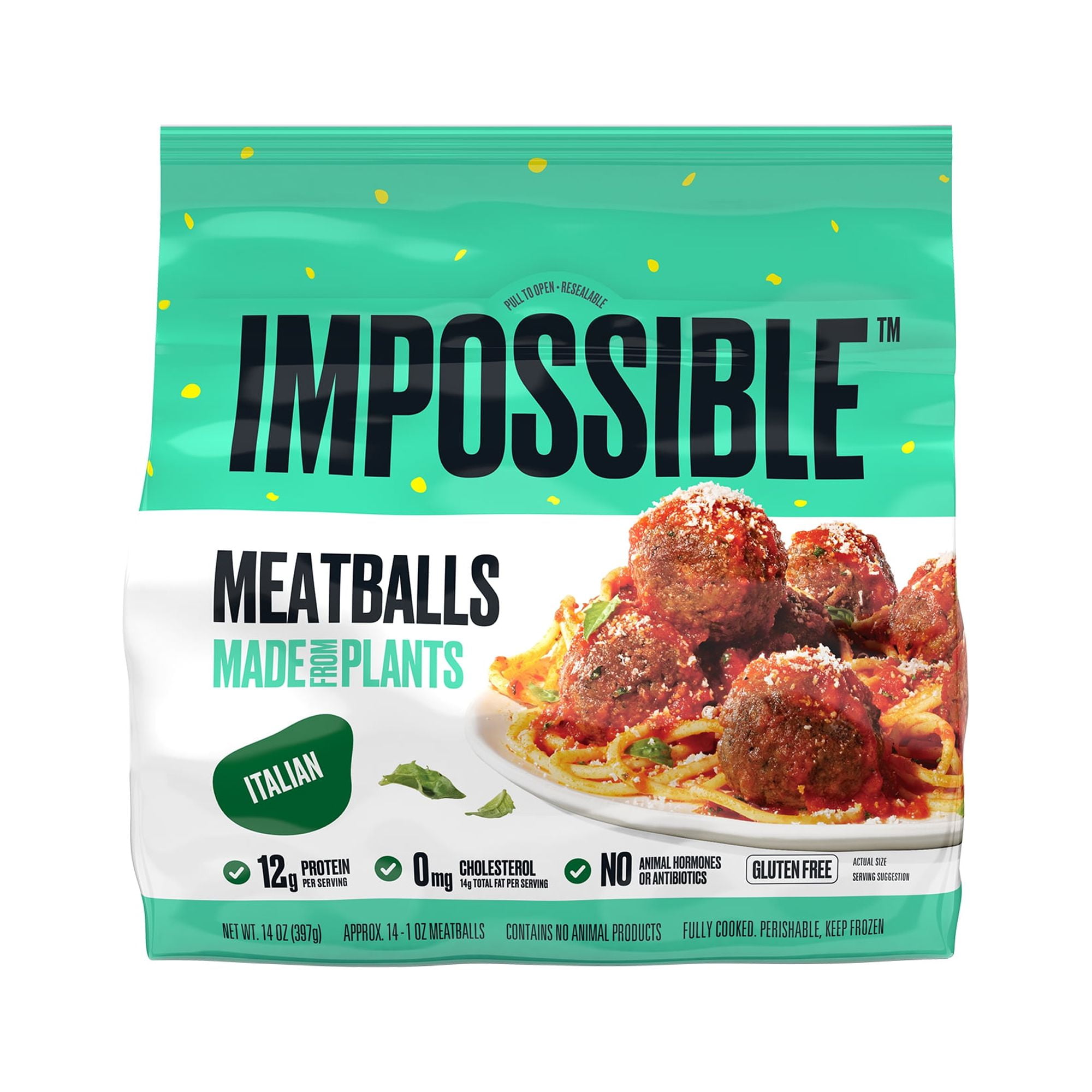 Impossible Foods Plant Based Frozen Italian Meatballs, 14oz
