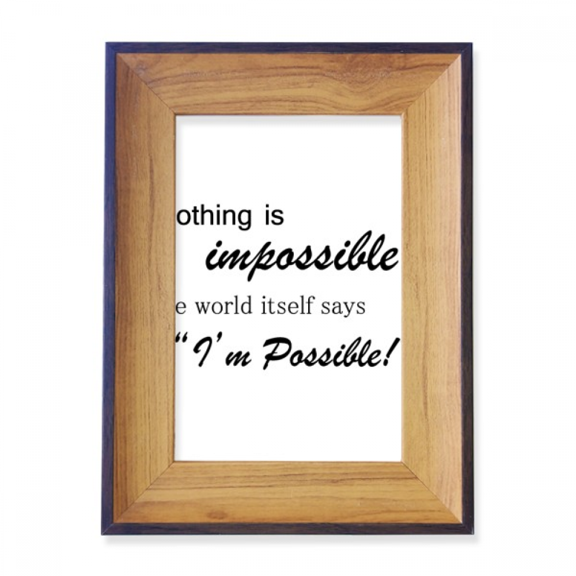 Impossible Possible Quote Photo Frame Exhibition Display Art Desktop Painting