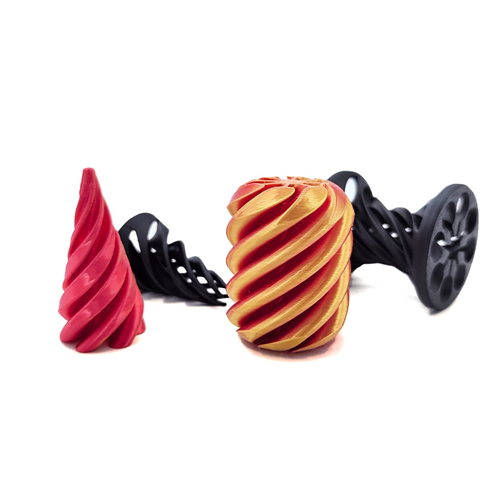 Impossible Cone, Spiral Cone Fidget Toy 3D Printed Spiral Fidget Toys Impossible Pyramid Passthrough Sculpture, Mini Cones Pass Through Pyramid Fidget Toy For Stress And Anxiety Relaxing (2PCS) - Generic - Egypt