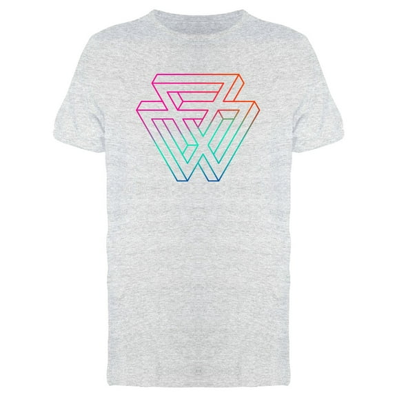 Impossible Triangles Gradient T-Shirt Men -Image by Shutterstock, Male XX-Large