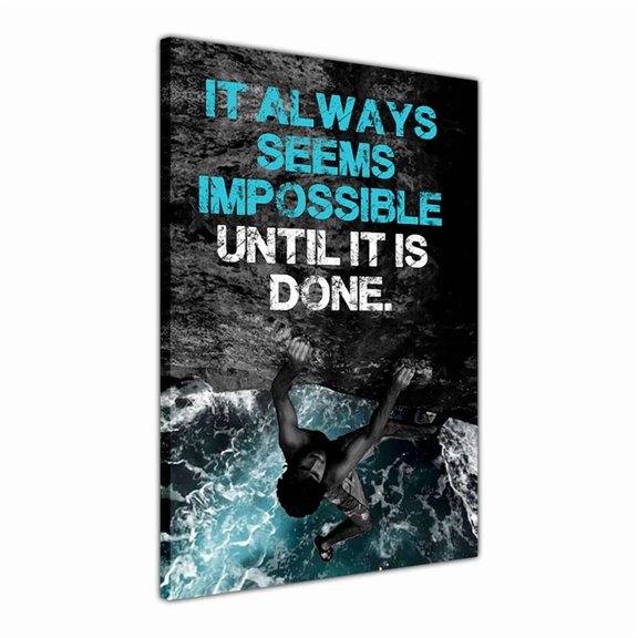 Impossible Until Done Wall Art Picture Print Art Home Decor Vintage Gift Living Room Dercor