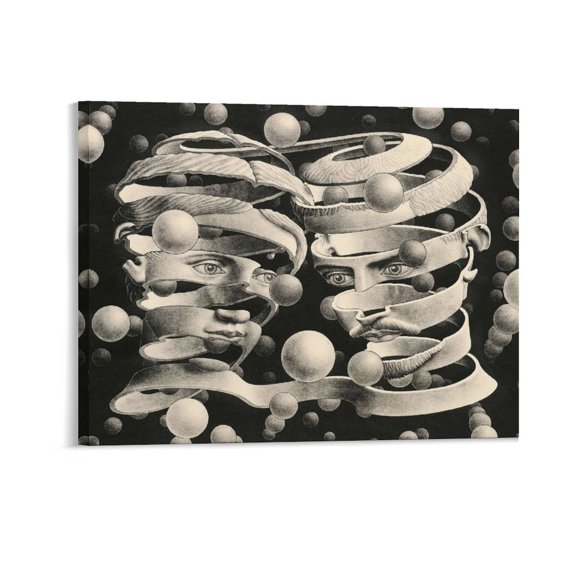 The Impossible Worlds of M.C. Escher Wall Art Poster Posters Art Print Wall Photo Paint Poster Hanging Picture Family Bedroom Decor Gift 08x10inch(20x25cm)