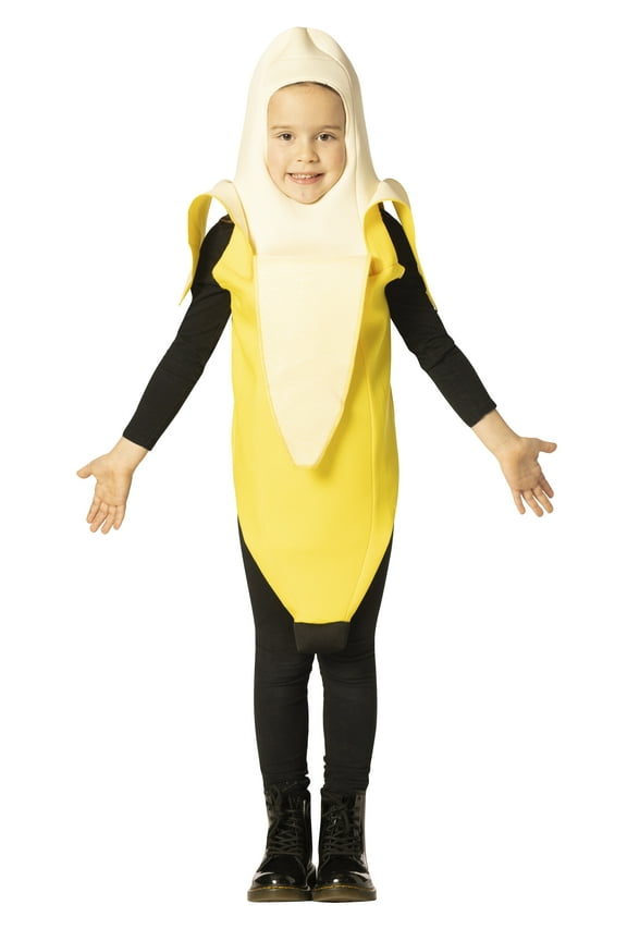 Banana Peeled Kids Halloween Costume, Yellow, Child Size 3-6, 30030-36