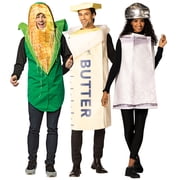 Imposta Costumes Corn on the Cob Tunic, Stick of Butter Tunic & Salt Shaker Bottle Group Costume, Multicolored, Adult One Size, 20161 6951, R1398-OS, R1173-OS