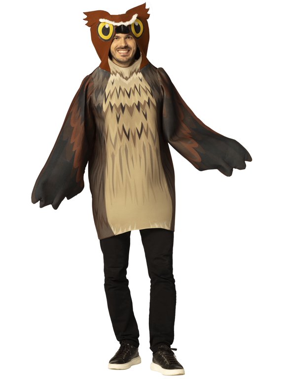 Owl Halloween Costume, Brown, Men and Women, One Size Fits Most, 30136-OS