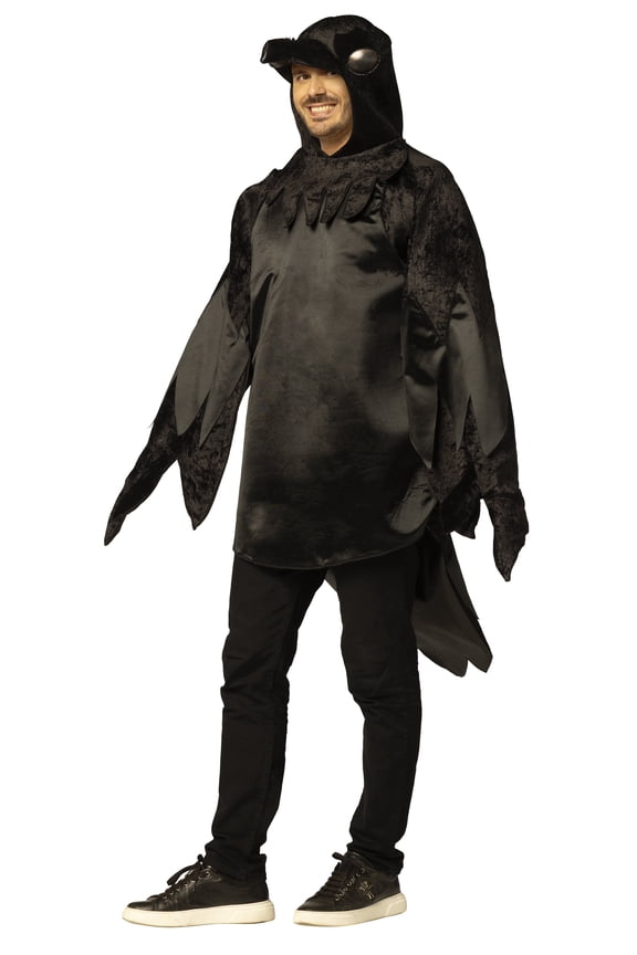 Raven Halloween Costume, Black, Men and Women, One Size Fits Most, 30105-OS