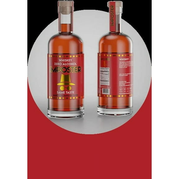 Imposter Beverages, Whiskey, 750ml Bottle, 0% Alcohol