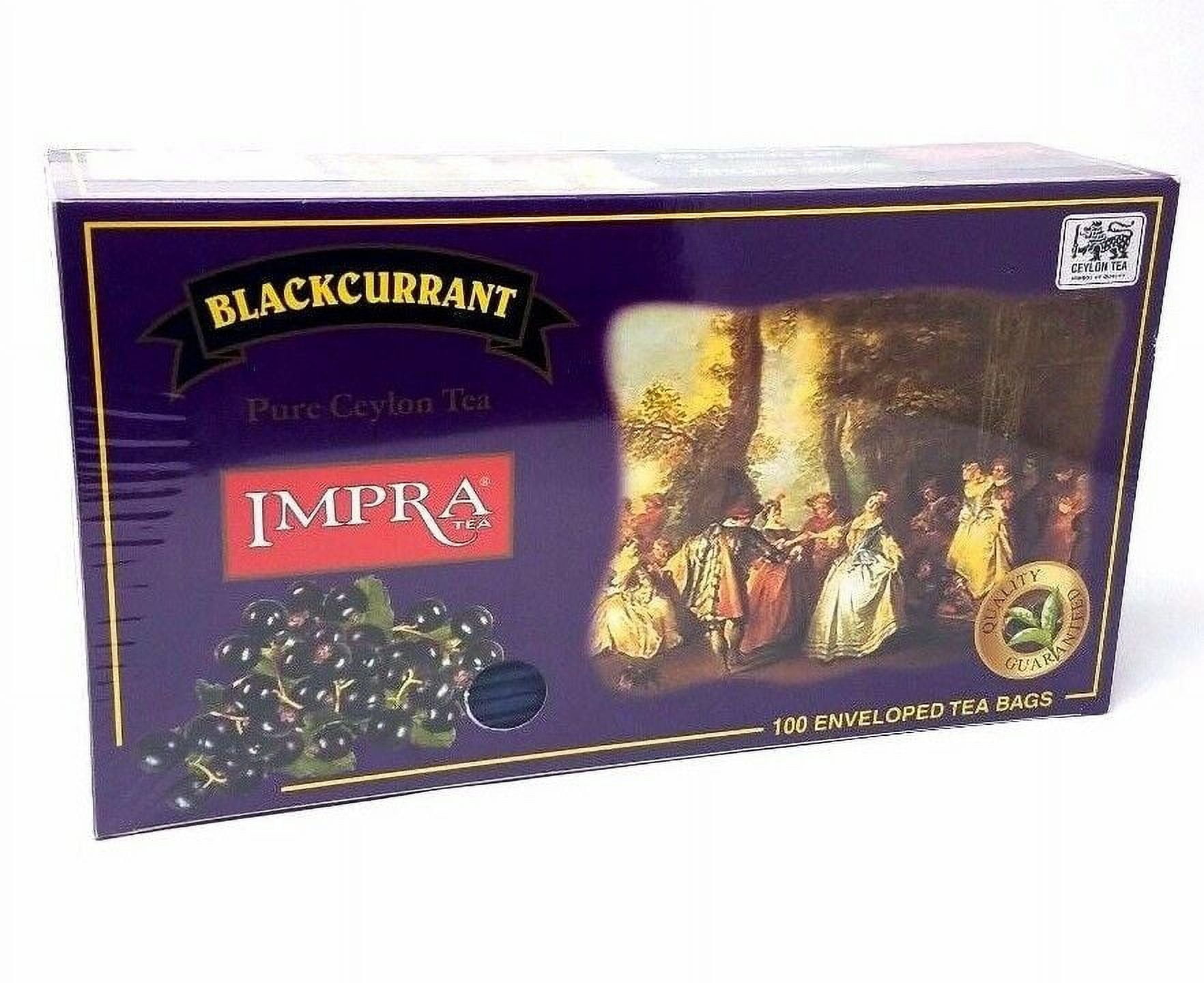 Impra Blackcurrant Pure Ceylon Tea 100 Enveloped Tea Bags - Walmart.com