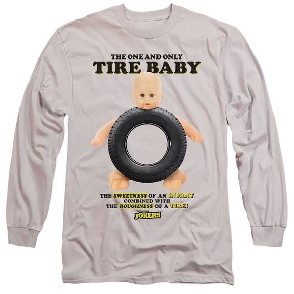 Impractical Jokers Tire Baby Long Sleeve Adult 18/1 T-Shirt Silver