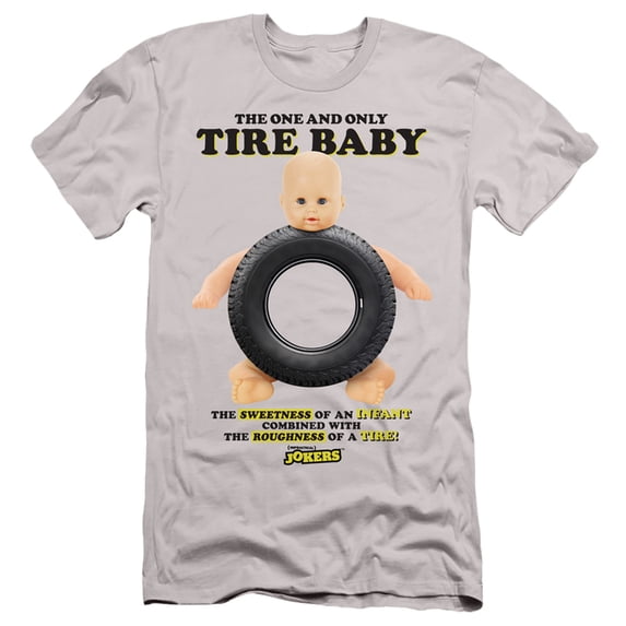 Impractical Jokers Tire Baby S/S Adult 30/1 T-Shirt Silver