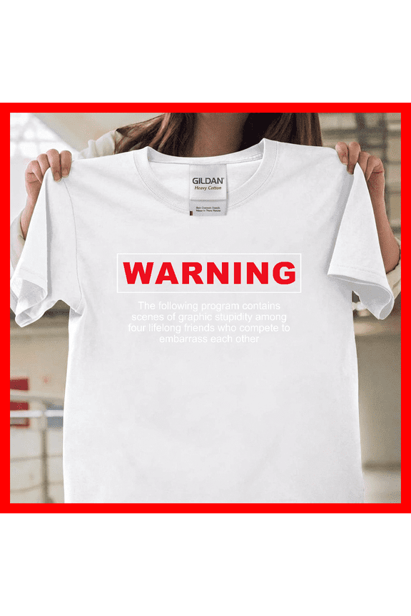 Impractical Jokers Warning Intro Graphic Funny TV Show Vintage Retro T0396 Unisex Graphic T-Shirt Soft Cotton, Sizes S-5XL