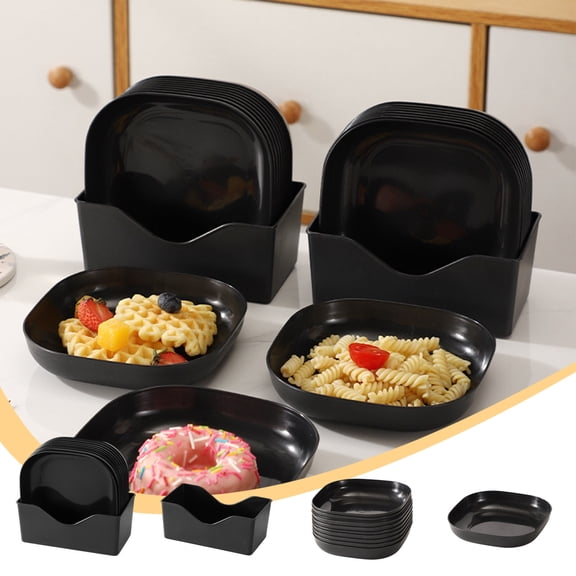 Impregnable Plastic Dinner Plate 5.7 x 5.7 in – Reusable Lightweight Dishwasher MicrowavePlate, Freezer , Non‑Breakable Camping Kitchen Tableware