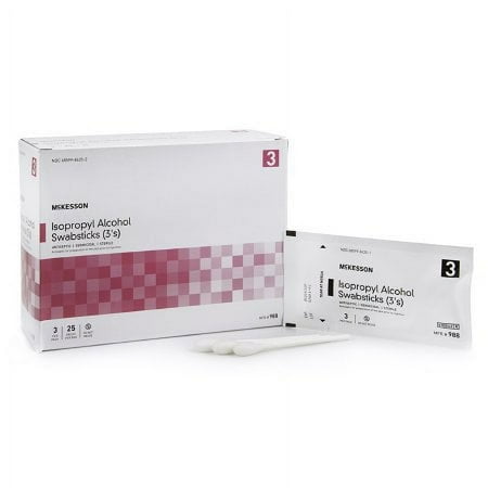 Impregnated Swabstick McKesson 70% Strength Isopropyl Alcohol Individual Packet Sterile 20 Pack, Free Shipping!