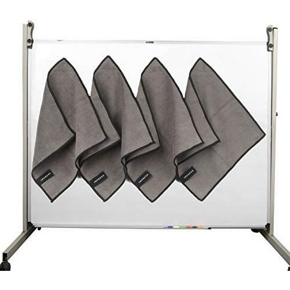 Impresa - 10'' x 10'' Extra Strong Magnetic Cleaning Cloth Dry Erasers for White Boards - 4-Pack