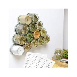 Belwares Spice Jar Rack, 12 Durable Glass Jars in Sleek