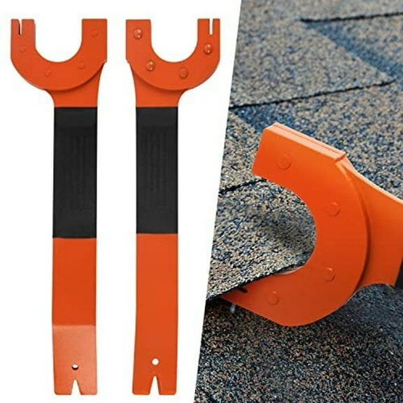 IMPRESA Pack of 2 Shingle Nail Puller - Safety Orange Ergonomic Comfort Grip & Roof Repair Tools - Magnetic Grip & Shingle Nail Remover - High-Contrast Orange Finish & Roofing Tool