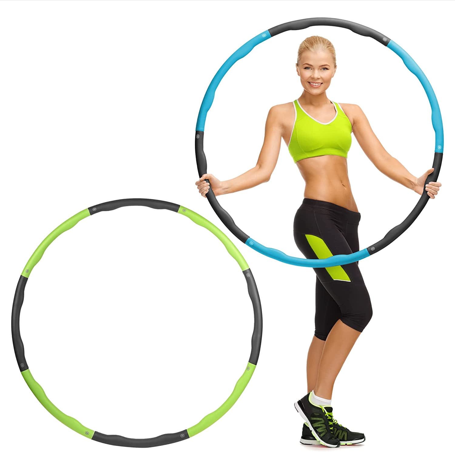  8 Section Fitness Hula Hoop for Women, Adults Professional  Detachable Exercise Weighted Hoola Hoop Adjustable Size : Sports & Outdoors