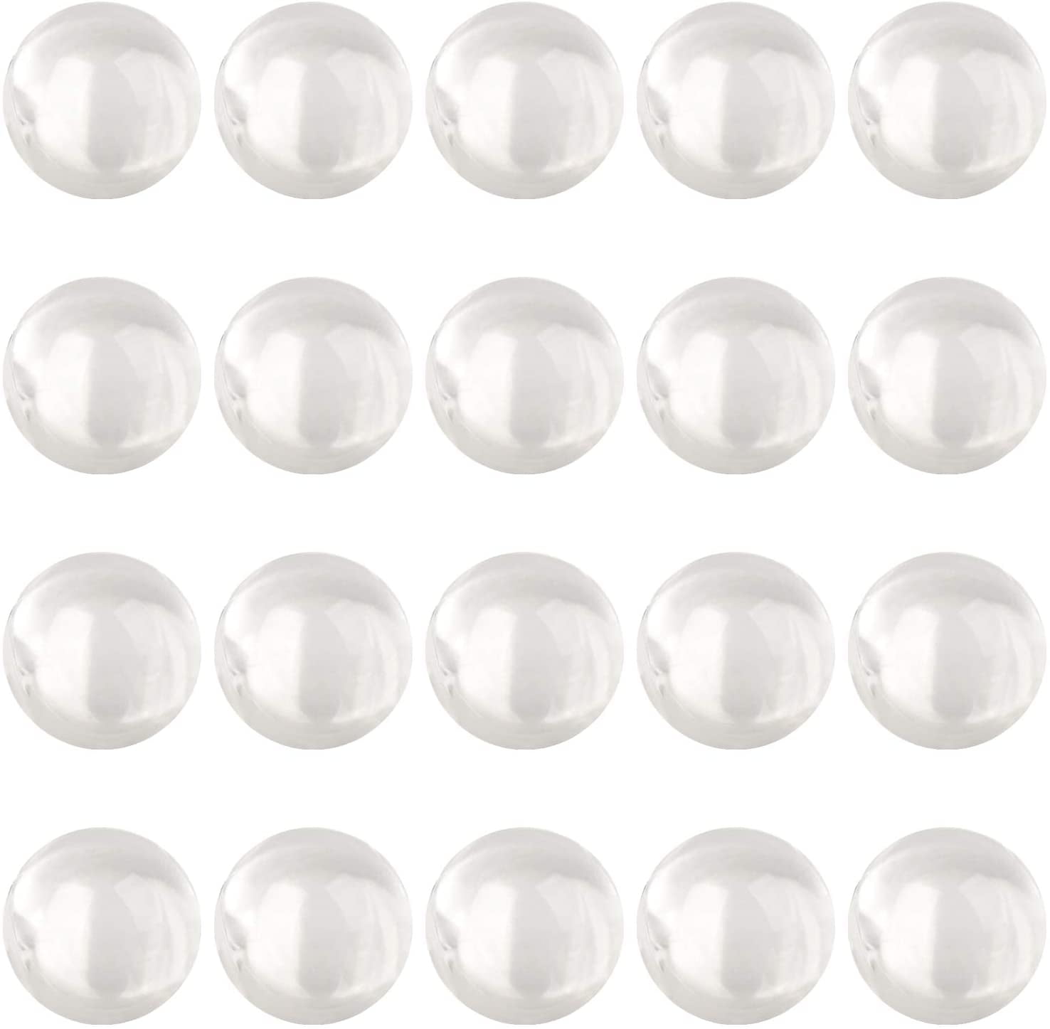 Impresa 20-Pack Quartz Pearl Beads Balls, 6mm OD Clear Quartz Pearls ...