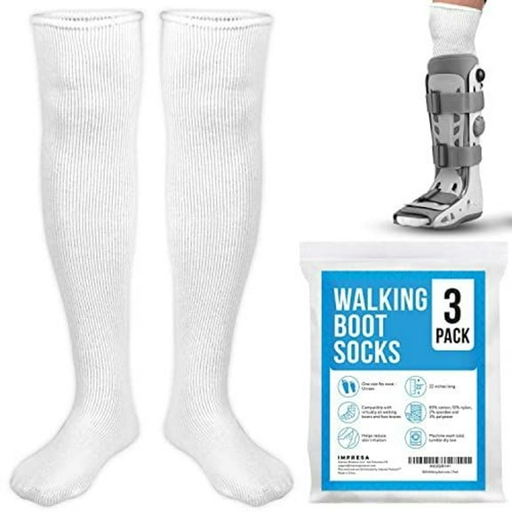 Impresa 3-Pack Unisex Replacement Sock Liner for Aircast Compression Walking Boot