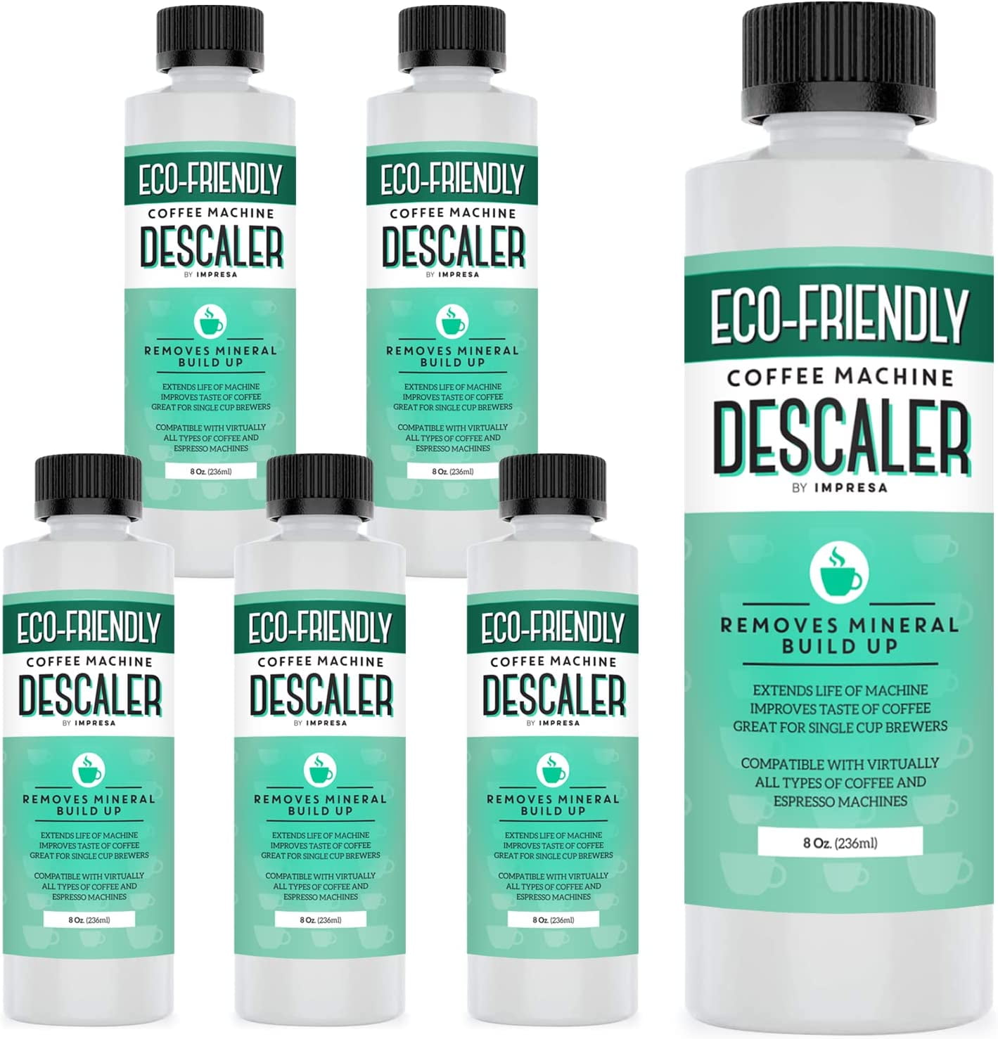 Impresa [6 Pack / 12 Uses] ECO Friendly Coffee Machine Descaler