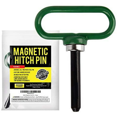 Impresa Magnetic Hitch Pin, Heavy Duty, Green/Black, 7 oz