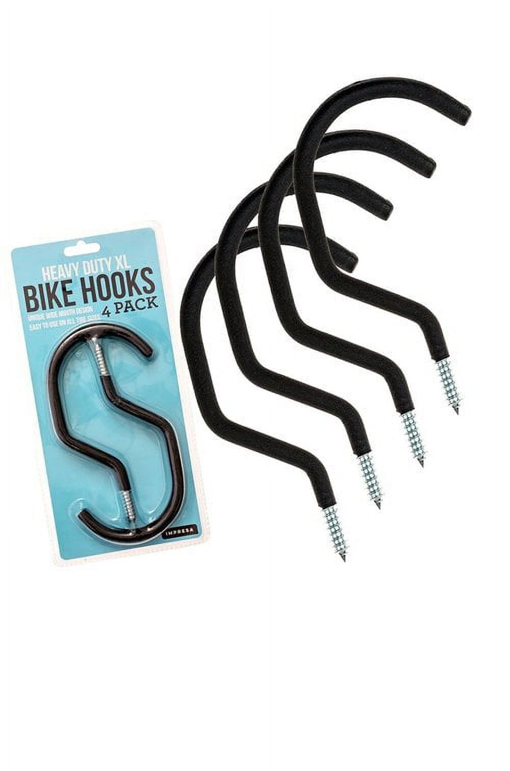 IMPRESA [4 Pack] Heavy Duty Bike Hook/Hanger - Wide Opening for