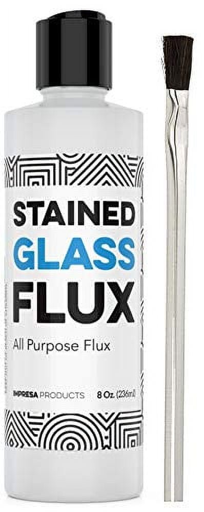Impresa Products - 8oz Liquid Zinc Flux for Stained Glass, Soldering Work,  Glass Repair and more - Easy Clean Up - Made in USA