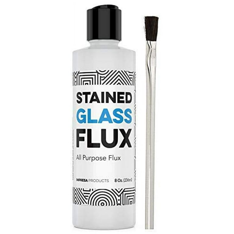 Impresa Products - 8oz Liquid Zinc Flux for Stained Glass, Soldering Work,  Glass Repair and more - Easy Clean Up - Made in USA 