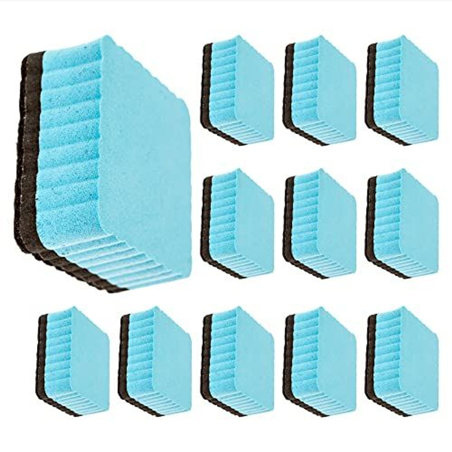 IMPRESA PRODUCTS Impresa Mini Dry Erasers - 12 Pack - Small Magnetic Erasers for Whiteboard, Chalkboard, and Memo Boards - Great for Classroom, Office, and Everyday Use at Home - Sticks to Any Magnetic Surface (Blue)