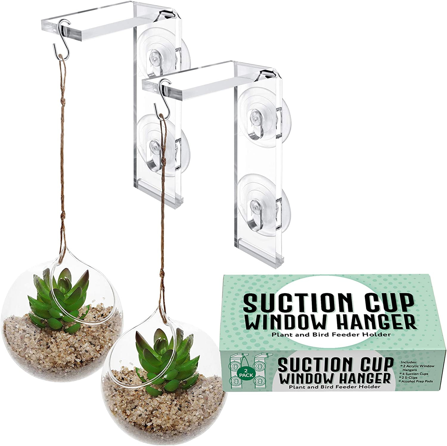 Window hanging suction on sale cups