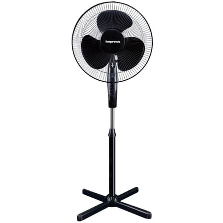 Impress IM-725B 16 in. Oscillating Stand Fan, black