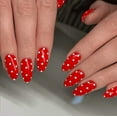 thumbnail image 1 of Impress Press On Nails Short  Christmas Press On Nails Short Almond Green Fake Nails  False Nails  Full Cover Matte Glue On Acrylic Nails for Women 24 Pcs, 1 of 28