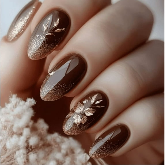 Impress Press On Nails Short Christmas Press On Nails Short Almond Green Fake Nails False Nails Full Cover Matte Glue On Acrylic Nails for Women 24 Pcs