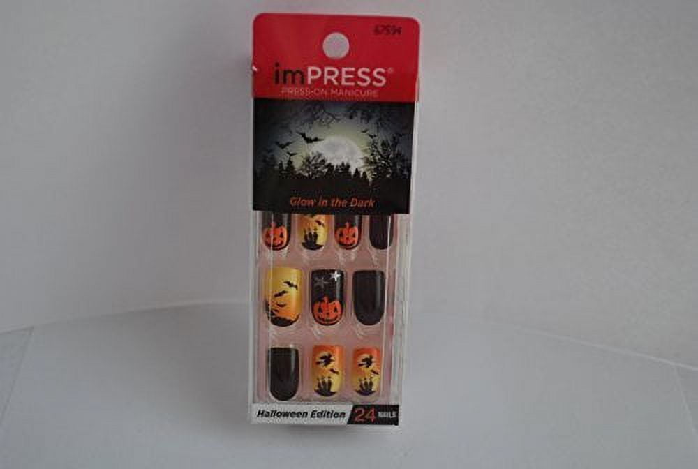Impress Press-on Manicure Glow in the Dark Halloween Edition Nails - Ready-to-Scare