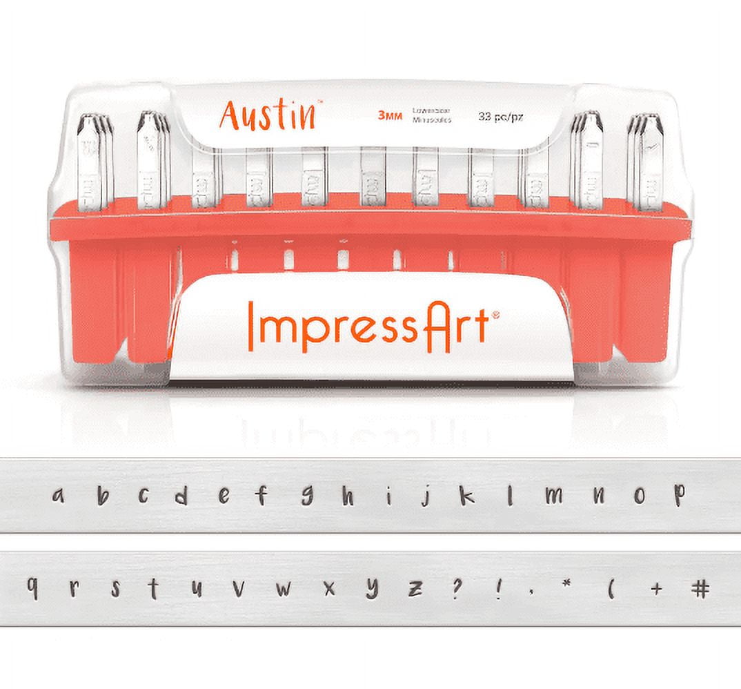 ImpressArt Austin Uppercase Letters Metal Stamp Set 33 pc 