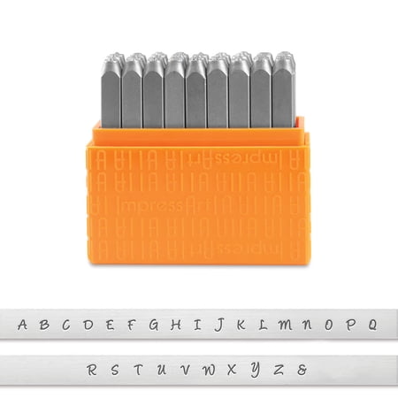 ImpressArt Letter and Number Stamp Set - Bridgette, Uppercase Letters, Set of 27