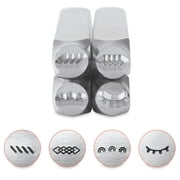 ImpressArt Metal Punch Stamp Set, Border Series #1, 4 Pieces, Steel
