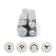 ImpressArt Metal Punch Stamp Set, Mandala Series #3, 4 Pieces, Steel