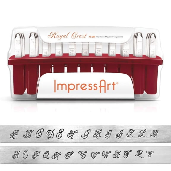 ImpressArt Uppercase Stamp Set 6mm-Royal Crest