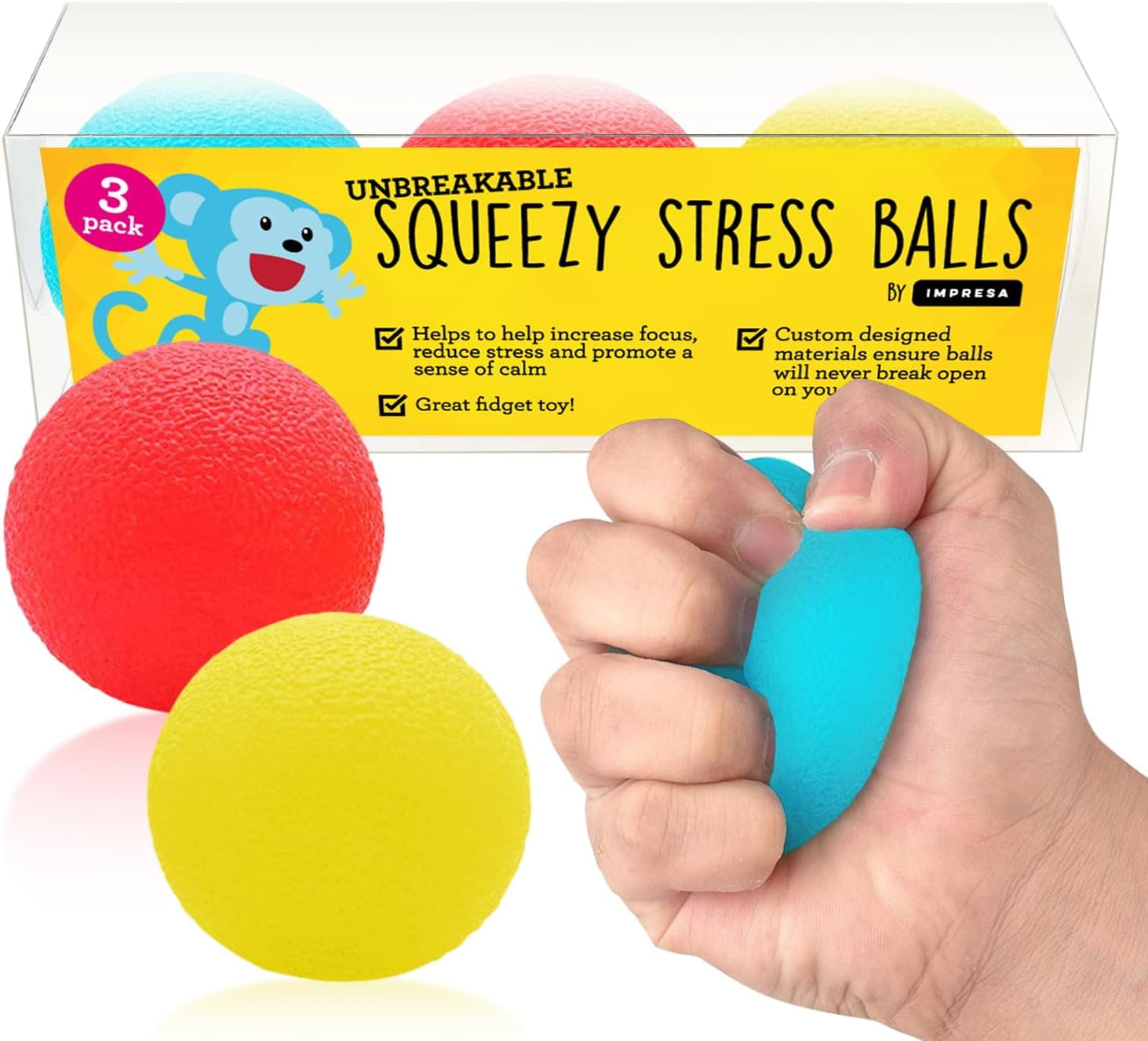 Pelota antiestrés squishy deformable