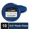 thumbnail image 1 of Impresserve Edge Collection Disposable Plastic Plates, 10.5", Dark Blue, 10 Count, 1 of 10