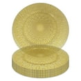 thumbnail image 1 of Impresserve 13-Inch Charger Plates, Raindrops Gold Design, Heavyweight Plastic, 8 Count – Ideal for Formal Dining, Weddings, and Special Events, 1 of 7