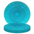 thumbnail image 1 of Impresserve 13-Inch Charger Plates, Raindrops Teal Blue Design, Heavyweight Plastic, 8 Count – Ideal for Formal Dining, Weddings, and Special Events, 1 of 5