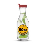 Impresserve 50 oz Plastic Beverage Carafe with Red Flip Tab Lid