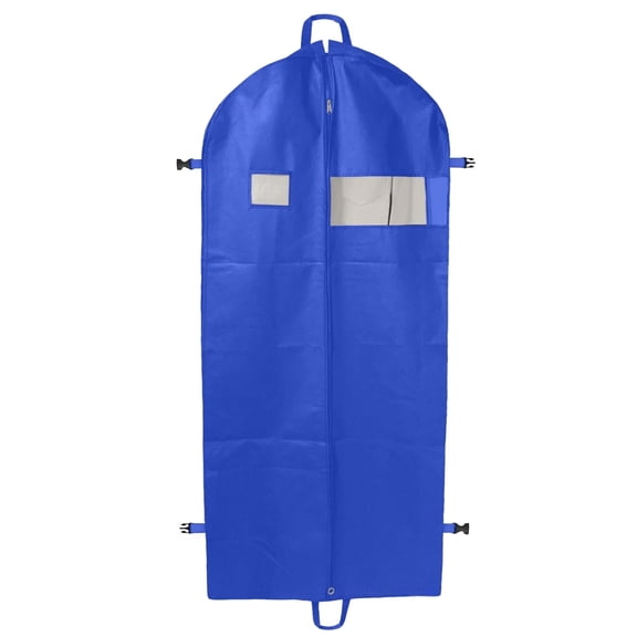 Impresserve 59 Inch Non Woven Garment Bag with Zipper Closure, Blue