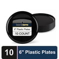 thumbnail image 1 of Impresserve Edge Collection Disposable Plastic Plates, 6", Black, 10 Count, 1 of 9