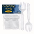 thumbnail image 1 of Impresserve 8.7" Disposable Plastic Clear Serving Forks - 12 Count, 1 of 10