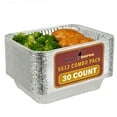 thumbnail image 1 of Impresserve Aluminum Foil Steam Table, Half Size Deep, 9x13 Pans (30 Pack), 1 of 10