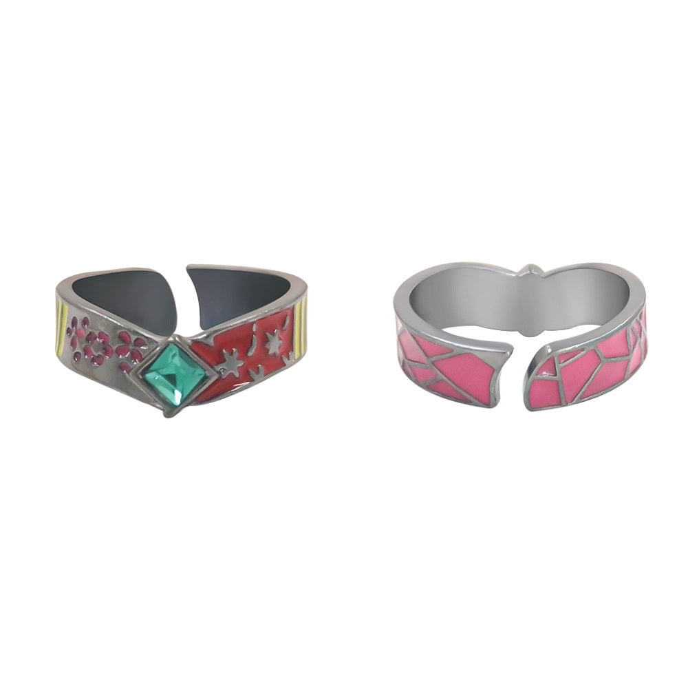 Impression Ring Anime Pattern Unisex - Walmart.com