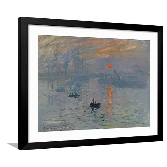 Art.com Impression: Sunrise, 1872 Giclee Print by Claude Monet, Black Frame Wall Art, 40" x 32"